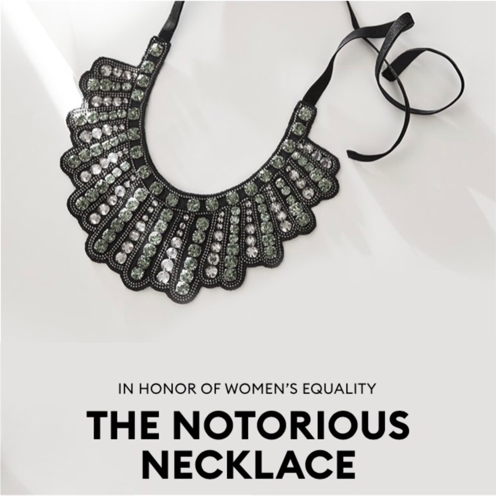 The Notorious Necklace ~ Banana Republic ~ RBG Iconic Dissent Bib